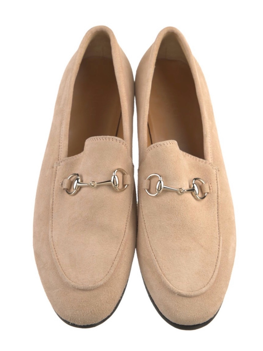 Gucci Beige Suede Horsebit Loafers - Picture 3 of 6